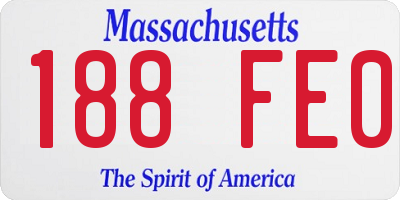 MA license plate 188FE0
