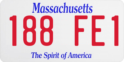 MA license plate 188FE1