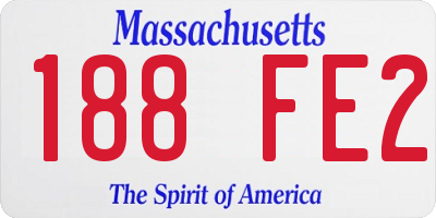 MA license plate 188FE2