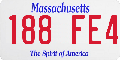 MA license plate 188FE4