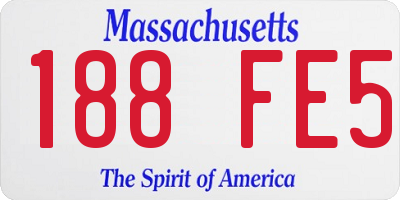 MA license plate 188FE5