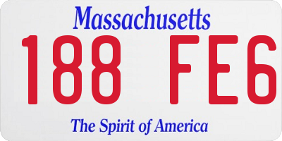 MA license plate 188FE6