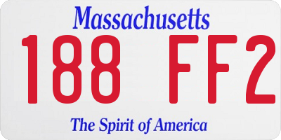 MA license plate 188FF2