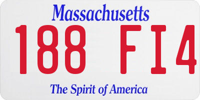 MA license plate 188FI4