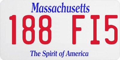 MA license plate 188FI5