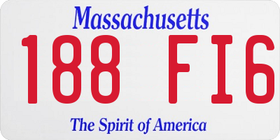 MA license plate 188FI6