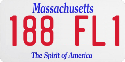 MA license plate 188FL1
