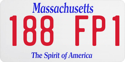 MA license plate 188FP1