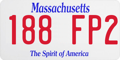 MA license plate 188FP2