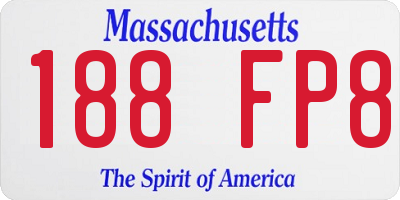 MA license plate 188FP8