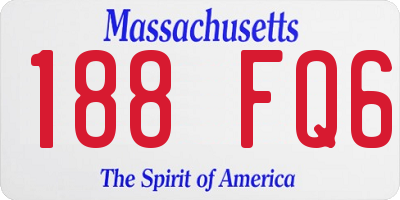 MA license plate 188FQ6