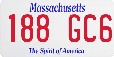 MA license plate 188GC6