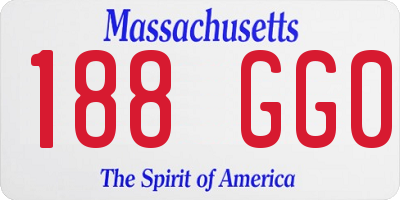 MA license plate 188GG0