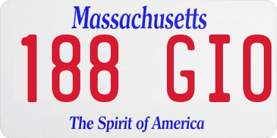 MA license plate 188GI0