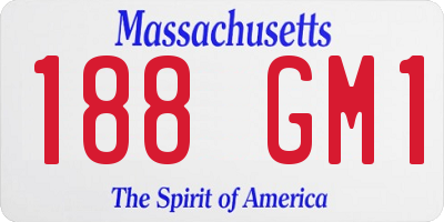 MA license plate 188GM1