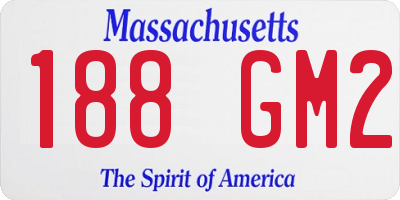 MA license plate 188GM2