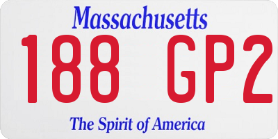 MA license plate 188GP2