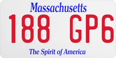 MA license plate 188GP6
