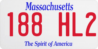 MA license plate 188HL2