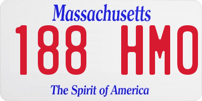 MA license plate 188HM0