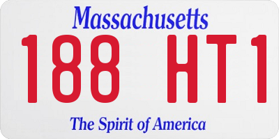 MA license plate 188HT1