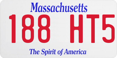 MA license plate 188HT5