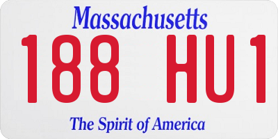 MA license plate 188HU1