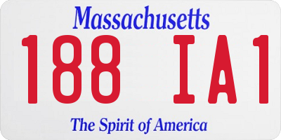 MA license plate 188IA1