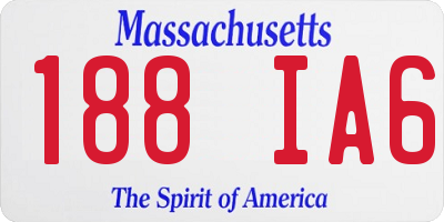 MA license plate 188IA6