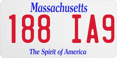 MA license plate 188IA9