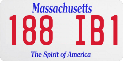 MA license plate 188IB1