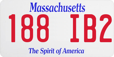MA license plate 188IB2