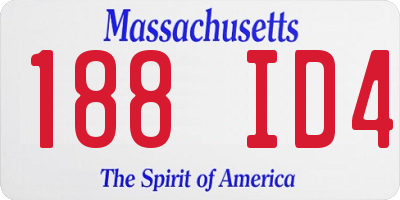 MA license plate 188ID4