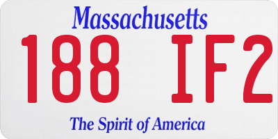 MA license plate 188IF2