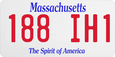 MA license plate 188IH1
