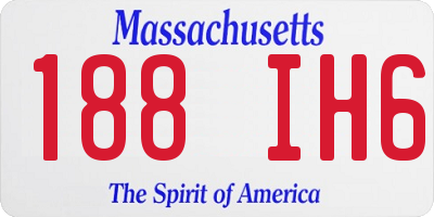 MA license plate 188IH6