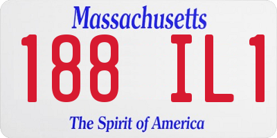 MA license plate 188IL1