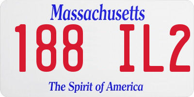 MA license plate 188IL2