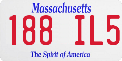 MA license plate 188IL5