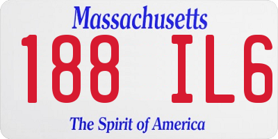 MA license plate 188IL6