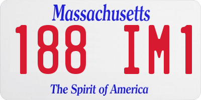 MA license plate 188IM1