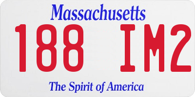 MA license plate 188IM2