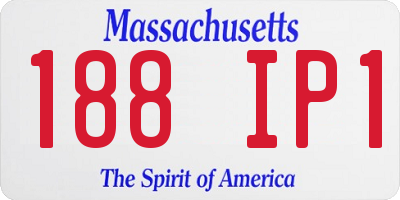 MA license plate 188IP1