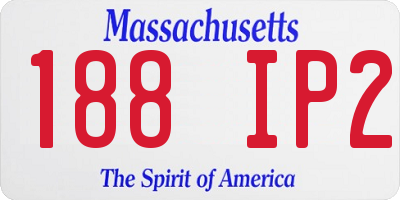 MA license plate 188IP2