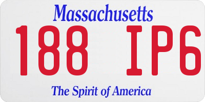 MA license plate 188IP6