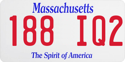 MA license plate 188IQ2