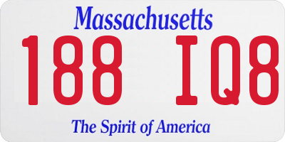 MA license plate 188IQ8