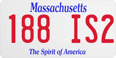 MA license plate 188IS2