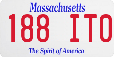 MA license plate 188IT0