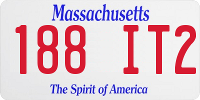 MA license plate 188IT2